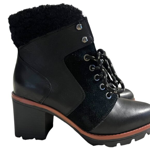 Naturalizer Val Womens Leather Lug Sole Combate & Lace-Up Boots (LIKE NEW) - Picture 6 of 11